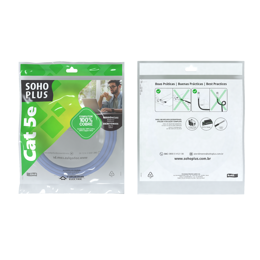 Patch cord categoria 5e SOHOplus Furukawa